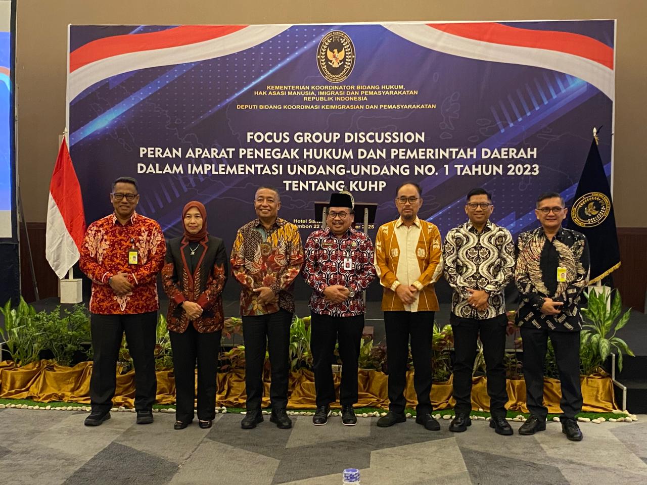 Kanwil Ditjenpas Maluku Memberikan Dukungan Dalam Kegiatan FGD Bersama Kemenko Kumham Imipas