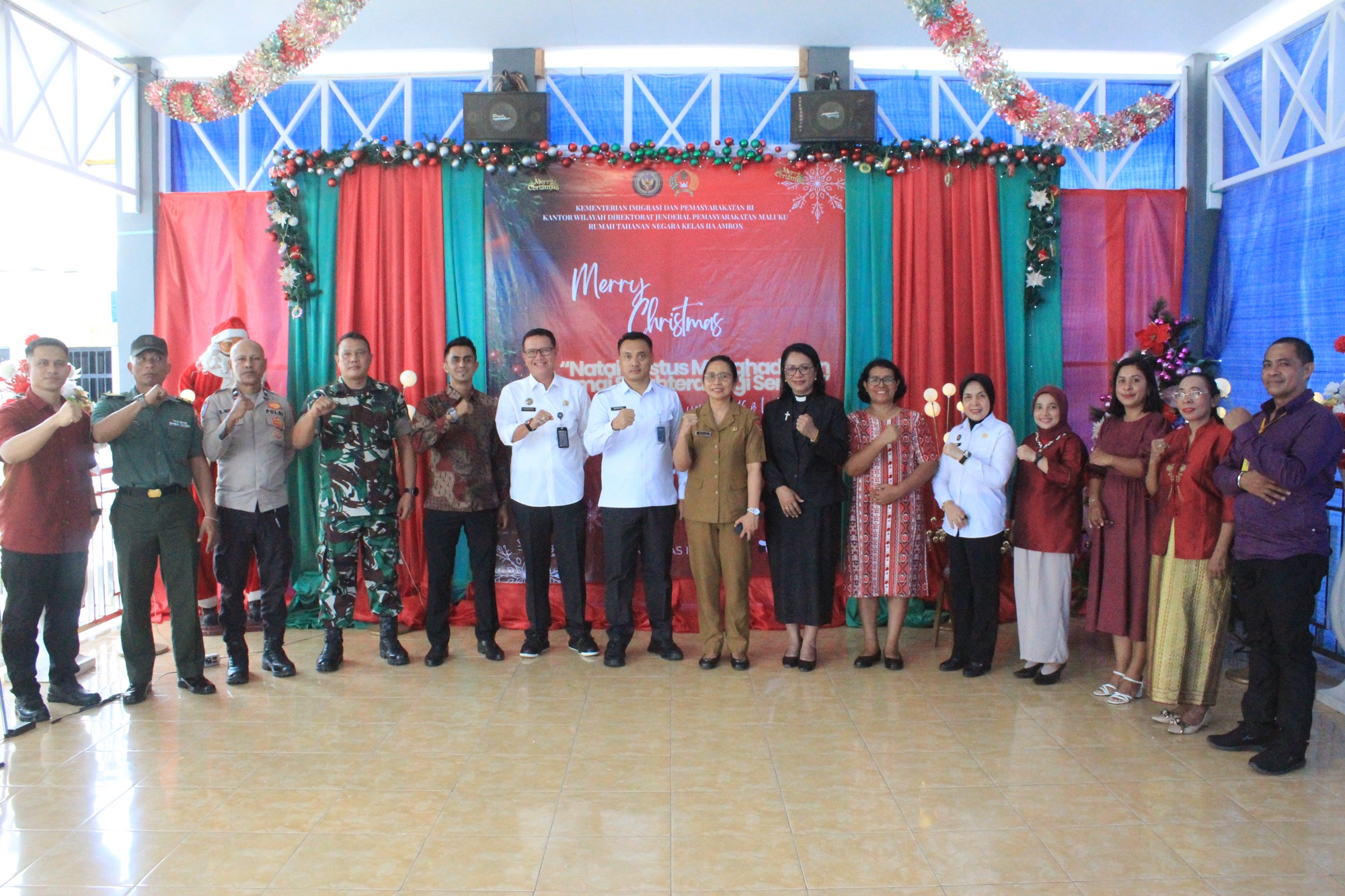 Kanwil Ditjenpas Maluku Hadiri Perayaan Natal di Rutan Ambon
