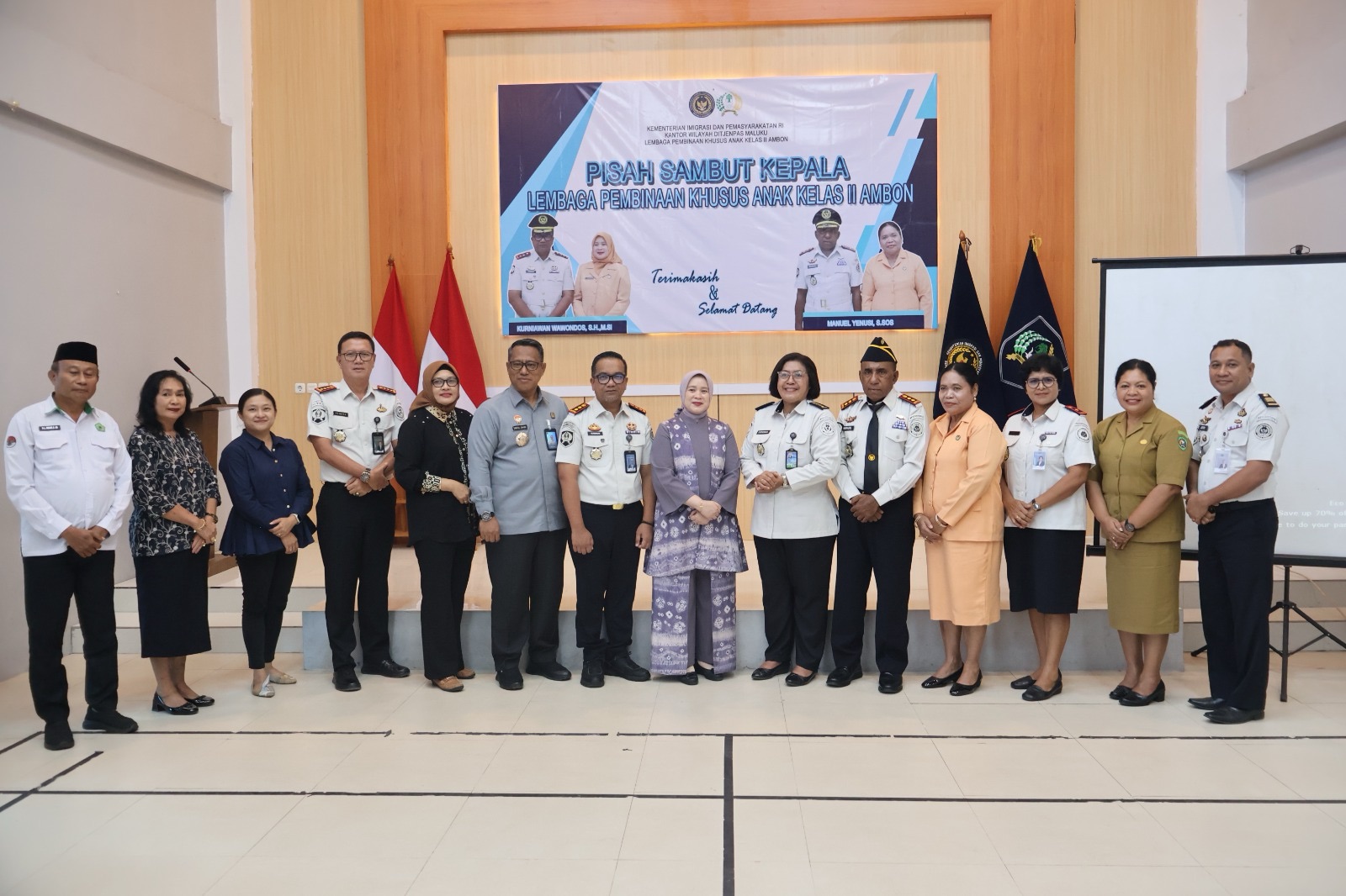 Pisah Sambut Kepala LPKA Kelas II Ambon, Kanwil PAS Maluku Tekankan Penguatan Pembinaan Anak dengan semangat baru