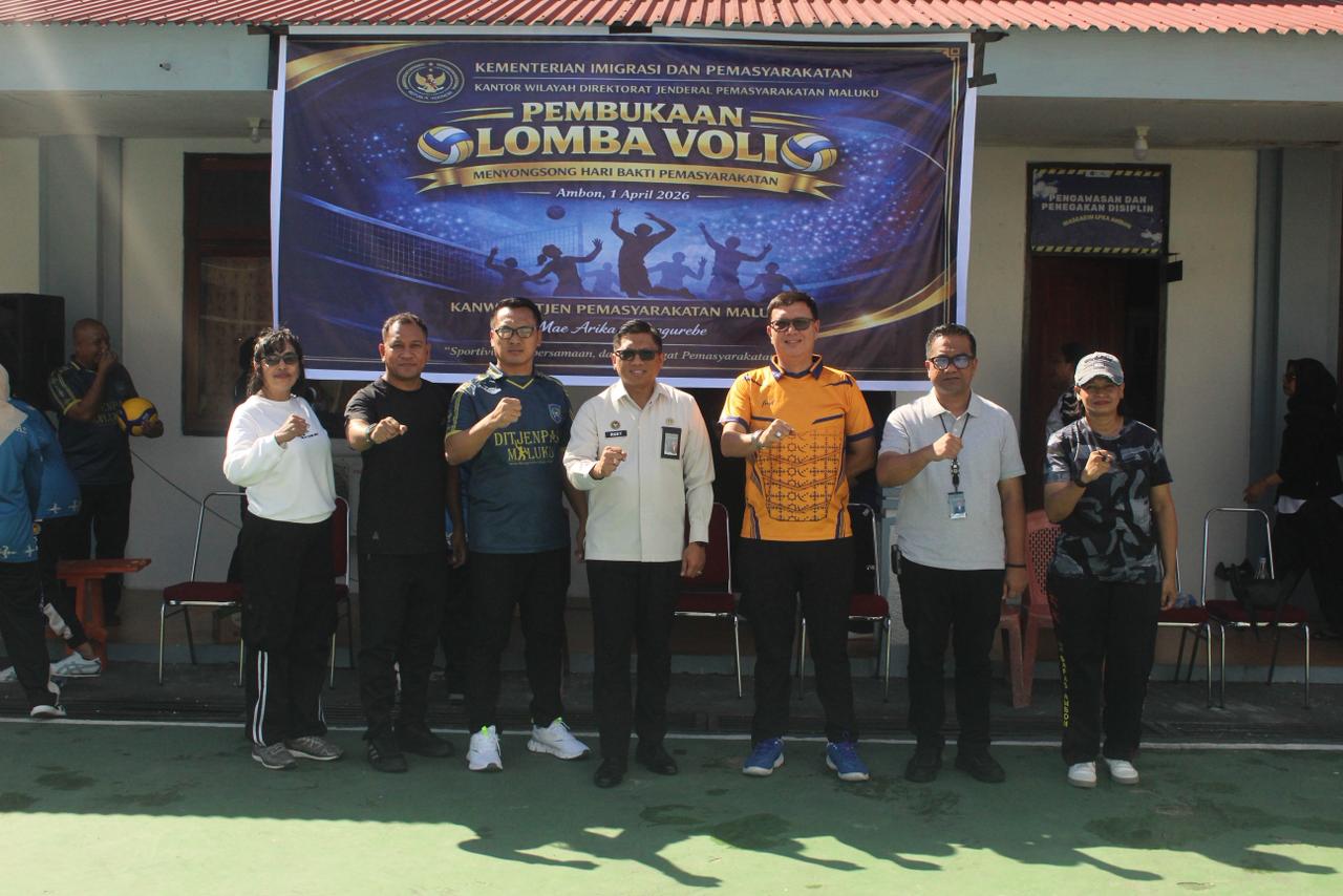 Sambut HBP ke 62, Melalui pertandingan Bola Voli antar UPT Pemasyarakatan