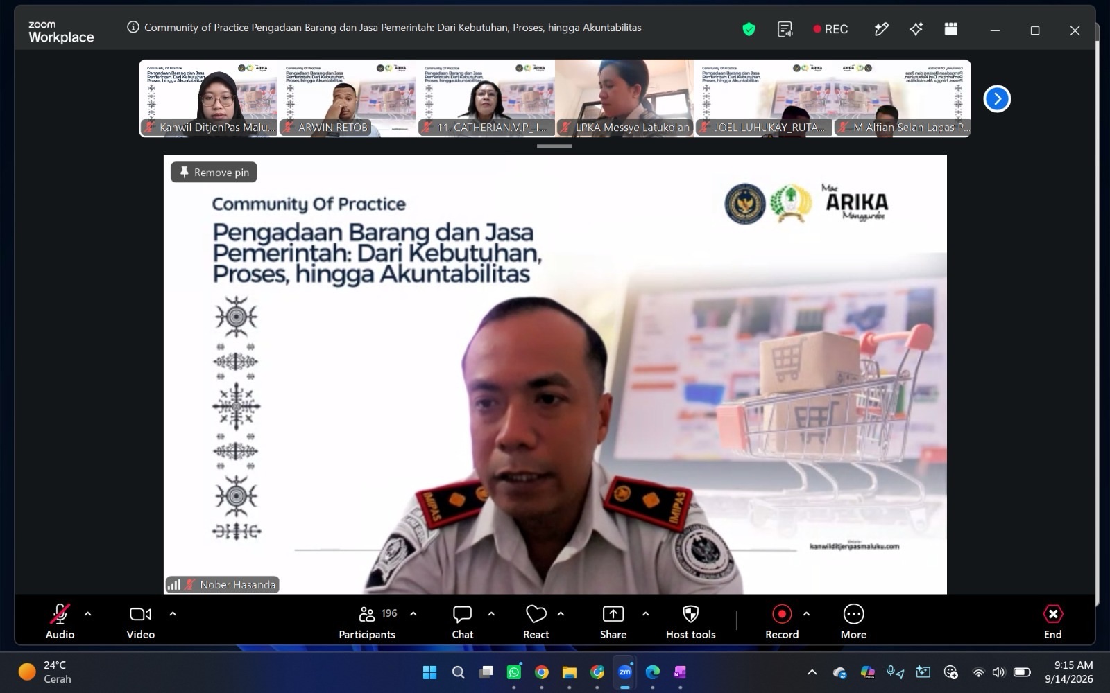 Kanwil Ditjenpas Maluku Dorong Pengadaan Barang dan Jasa Lebih Akuntabel